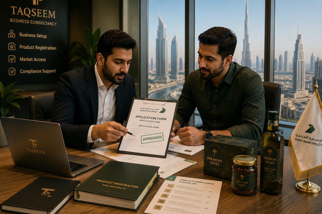 How to register the products in the Dubai municipality.