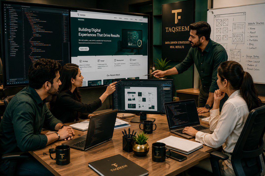 A custom website or a website created with the help of effective team.